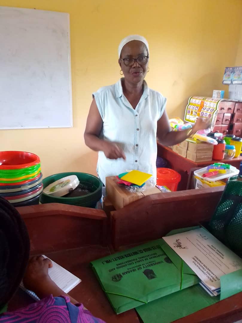 Prof. Esther Oduolowu presenting at a workshop